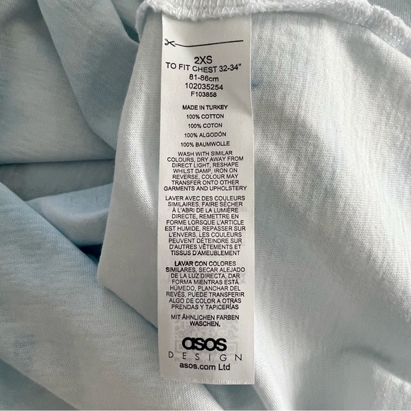 ASOS Design Oversized Cat Print T-Shirt in Washed Blue - Picture 5 of 7